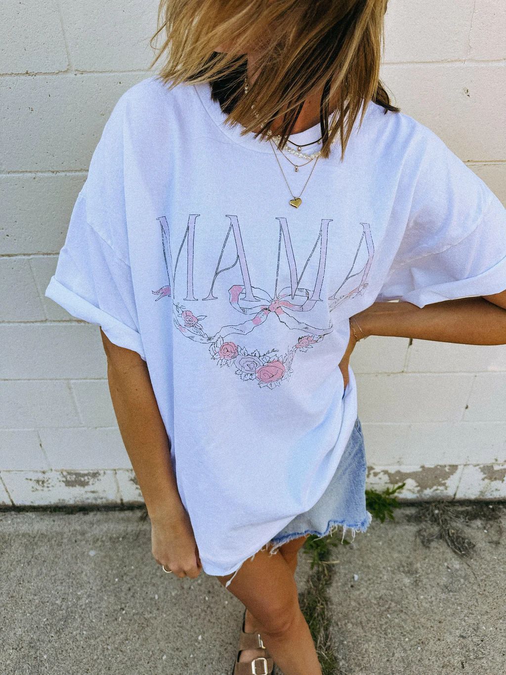thrifted pastel mama graphic tee | Etta+East