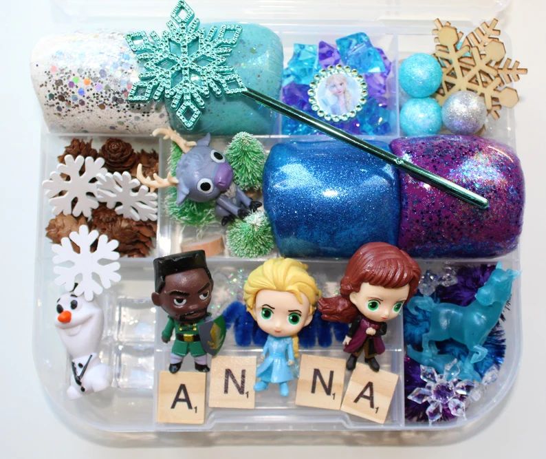 Frozen Playdough Kit Sensory Bin Kids Activity Box - Etsy | Etsy (US)