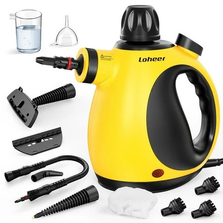 Loheer Pressurized Handheld Steam Cleaner for Home, 1200W Multi-Surface Steamer, 12.8oz Natural Steamer for Cleaning Car, Bathroom, Shower, Upholstery, Grout, Window, Grease | Walmart (US)