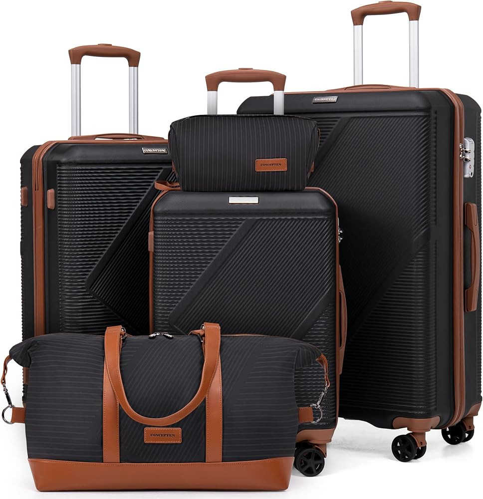 Luggage Sets 5 Piece, Suitcases With Wheels, Lightweight Travel Luggage Set With TSA Lock, ABS Ha... | Amazon (US)