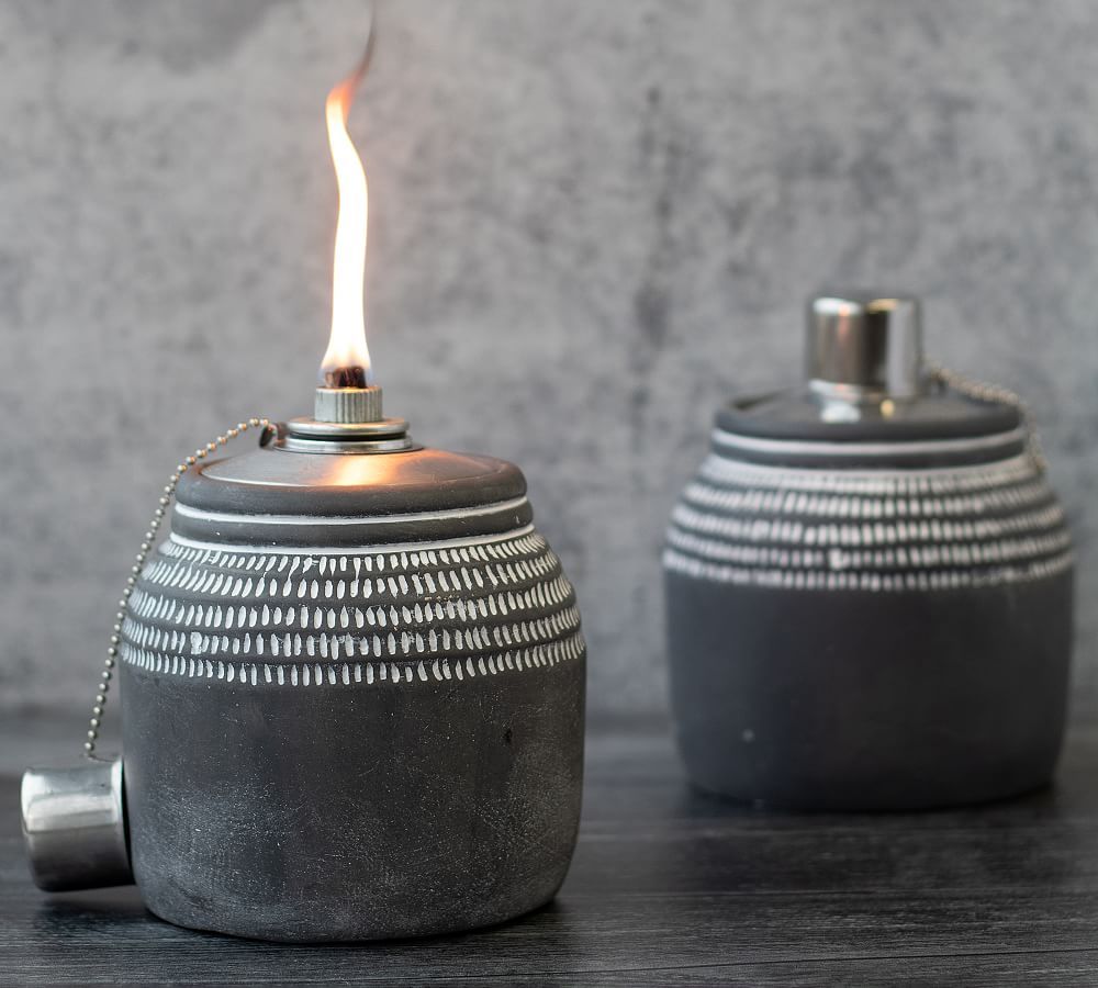 Stone Tabletop Torch - Set of 2 | Pottery Barn (US)