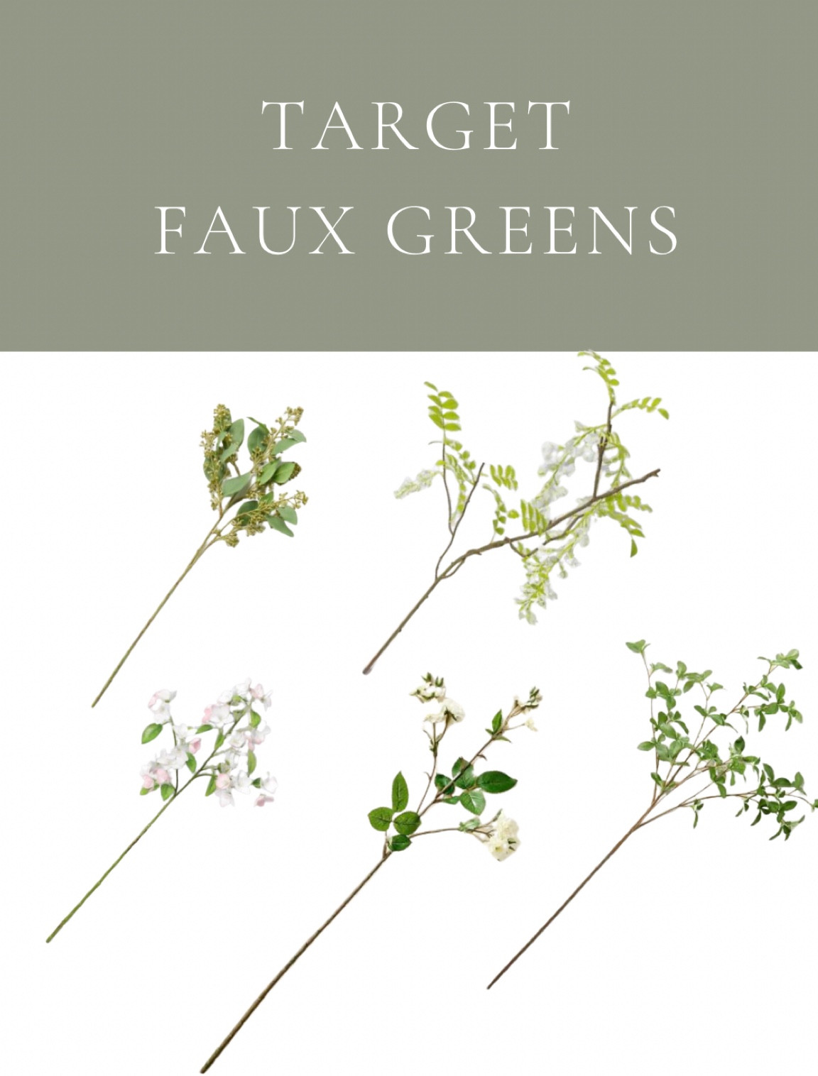 Some of my favorite faux greens at Target! 🌿