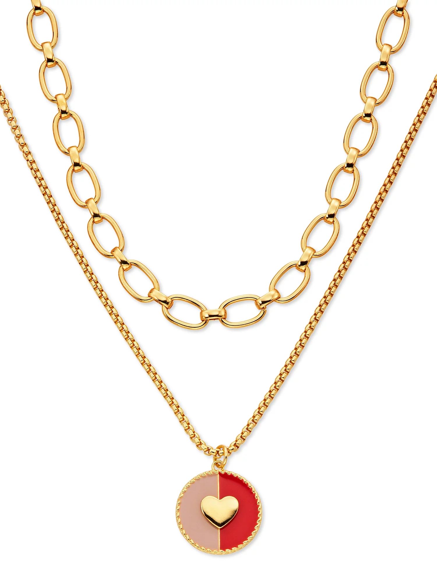 C. Wonder Layered Necklace with Heart Pendant | Walmart (US)