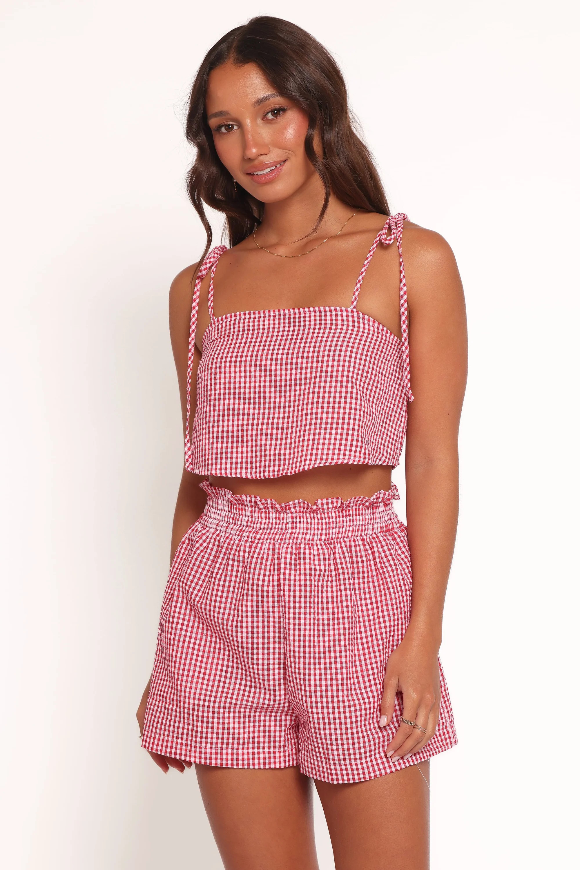 Callum Short Set - Red Gingham | Petal & Pup (US)