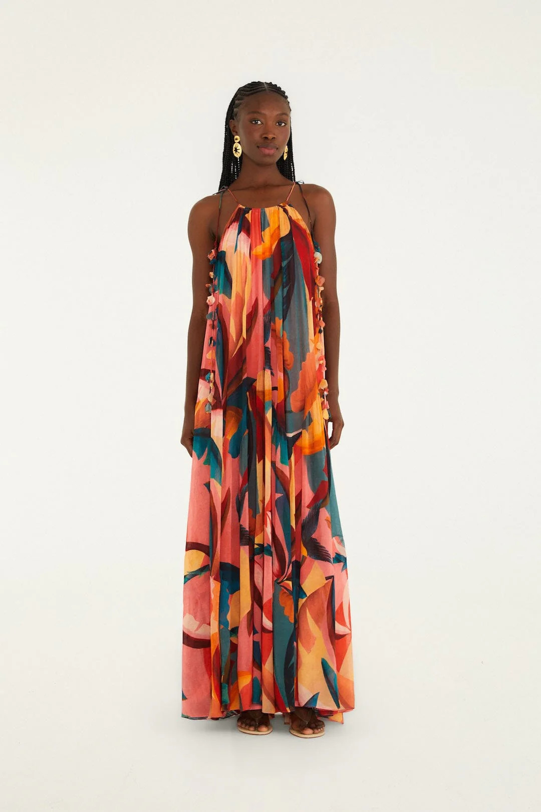 Multicolor Atlantic Rainforest Sleeveless Maxi Dress | FARM Rio | FarmRio (US)