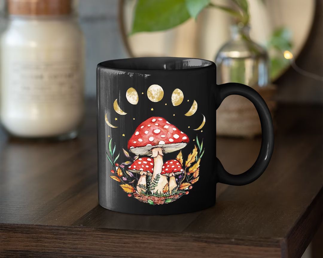 Mushroom Mug Cottagecore Mug Mushroom Cups Magic Mushroom - Etsy | Etsy (US)