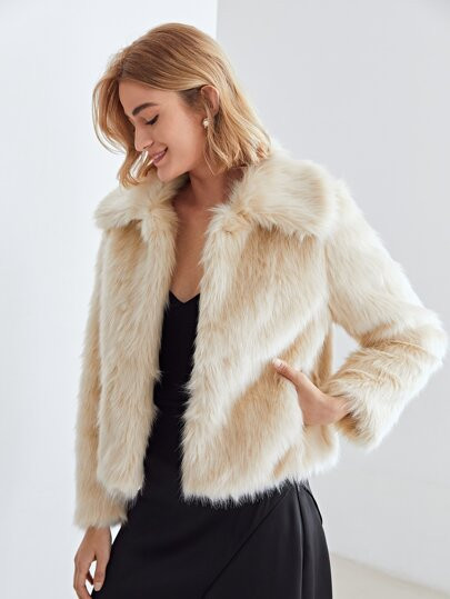 MOTF PREMIUM BOXY FUZZY COAT | SHEIN