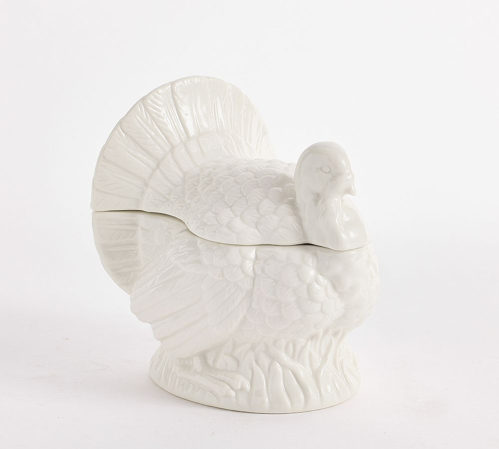 Figural Turkey Stoneware Lidded Serving Bowl | Pottery Barn (US)