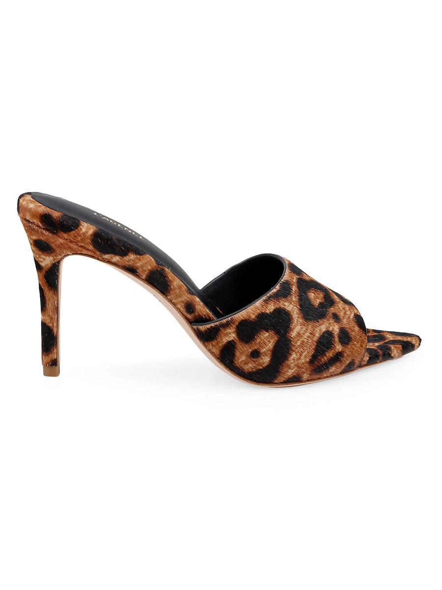 Women's Lolita 85MM Snake-Embossed Leather Sandals - Leopard - Size 8.5 | Saks Fifth Avenue