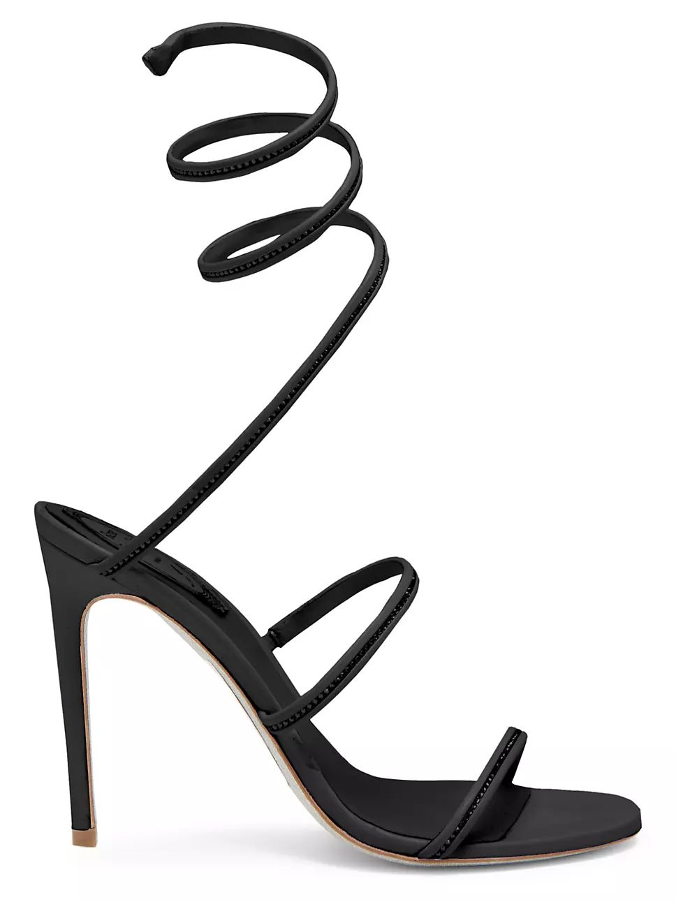 Cleo Leather Embellished Wraparound High-Heel Sandals | Saks Fifth Avenue