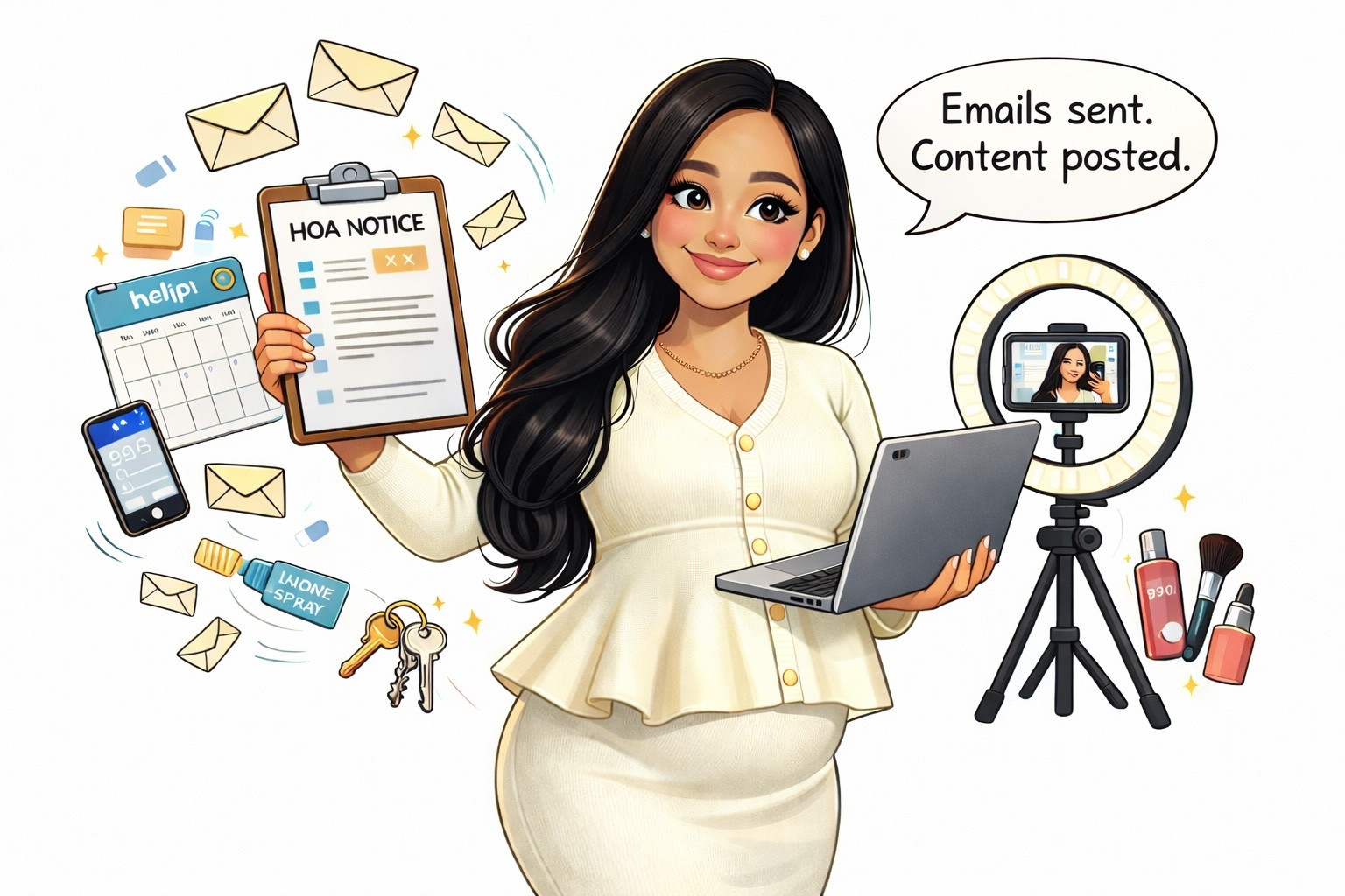 Asked ChatGPT to create a caricature of what I do 🥹