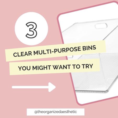 Clear bins help you save TONS of time, seeing as you can tell the  contents of each container with just a quick glance.

Here are three I LOVE using in organizing projects!

#LTKhome #LTKunder100 #LTKunder50