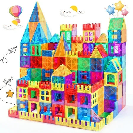 Magnetic Tiles Kids Toys, Magnetic Blocks Building Construction STEM Sensory Toys for Toddler, Preschool Learning Educational Games for Boys Girls Aged 3+, Classroom Must Haves | Walmart (US)