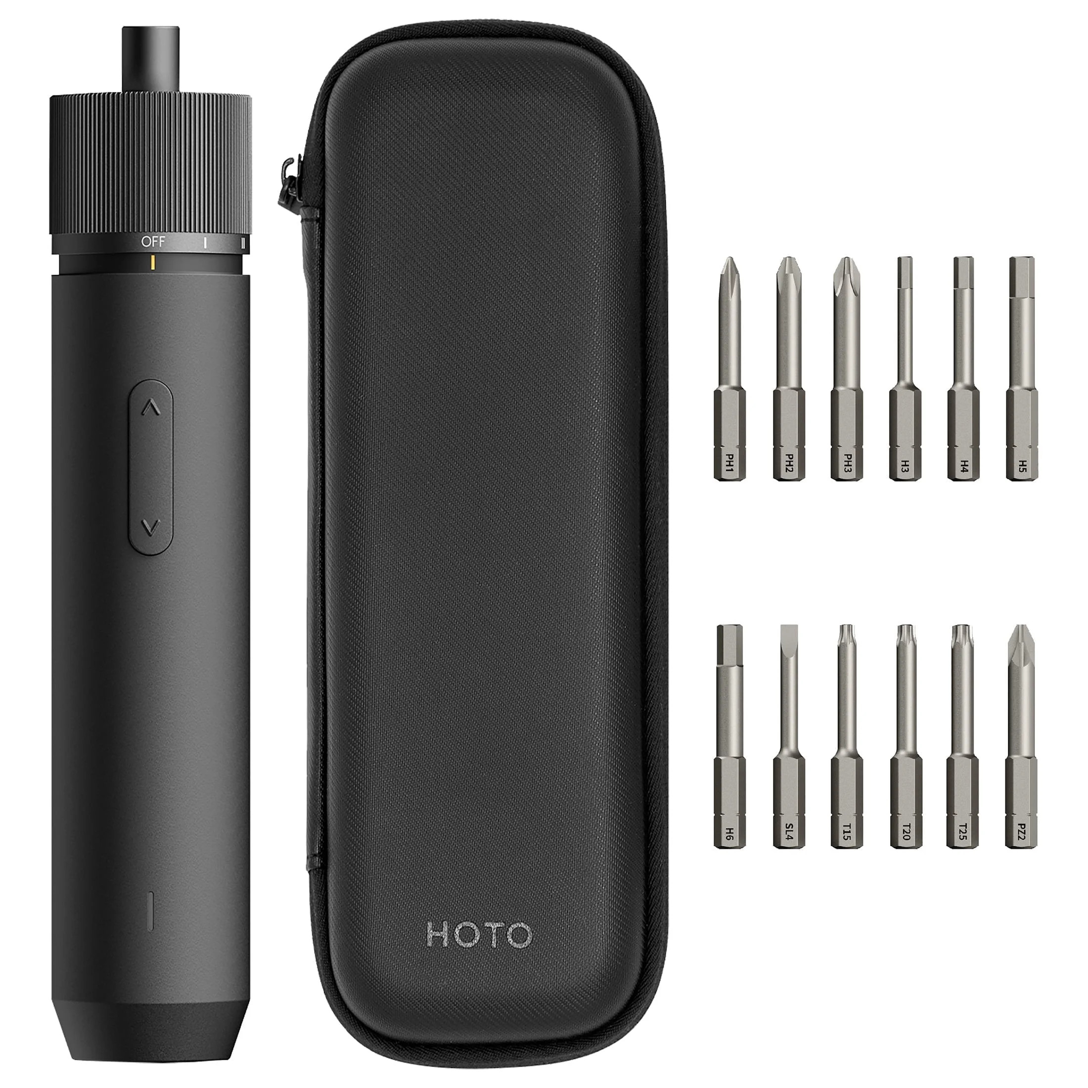 HOTO W1 4V Cordless Electric Screwdriver Rechargeable with 10 S2 Bits, 3 Torque, Repair Tool Set ... | Walmart (US)