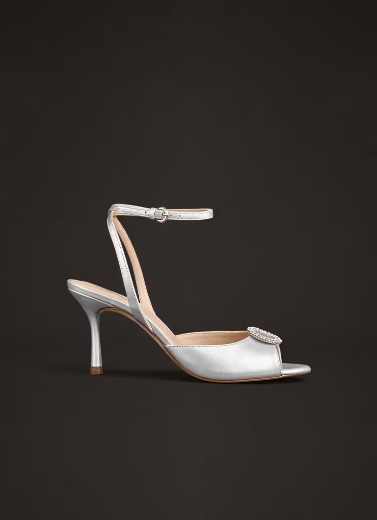 Belle Silver Leather Wedding Shoes | L.K. Bennett (UK)