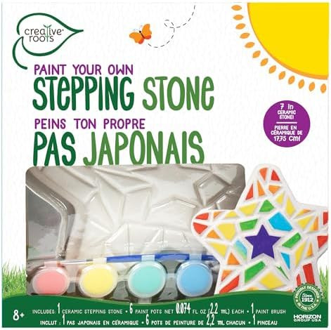Creative Roots Paint Your Own Star Stepping Stone, 7 Inch Ceramic Stepping Stone Kit With 6 Acryl... | Amazon (CA)