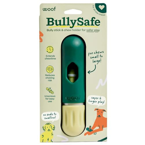 WOOF BullySafe - Bully Stick Holder - Durable Dog Chew Holder for Safe, Long-Lasting Play - Easy to Clean - No More Swallowed Ends - Best for Dogs 10+ lbs | Amazon (US)