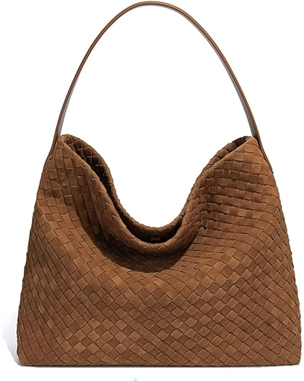 Slouchy Suede Woven Hobo Bags Women Trendy Suede Purse Crossbody Crescent Shoulder Satchel Bag To... | Amazon (US)