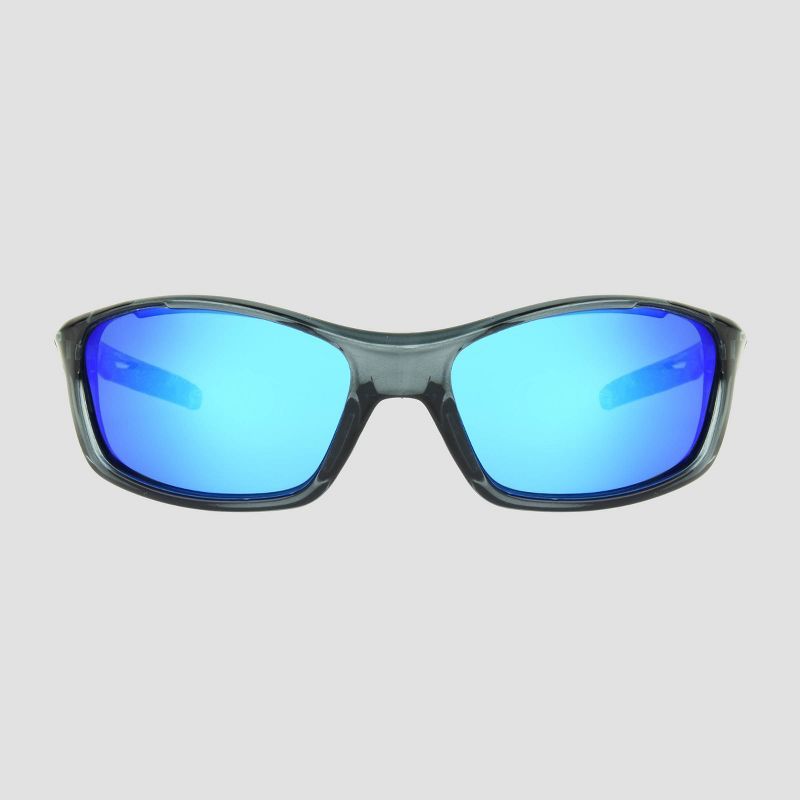 Men's Wrap Sport Sunglasses with Mirrored Polarized Lenses - All in Motion™ Gray | Target