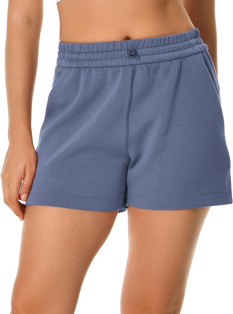 Colorfulkoala Women's High Waisted Ultra Soft Athletic Sweat Shorts Casual Summer Lounge Pants wi... | Amazon (US)