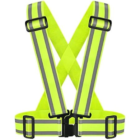 DUSKCOVE 2 Pack Hi Vis Safety Vests - Adjustable Bright Neon Color High Visibility Reflective Safety | Amazon (US)