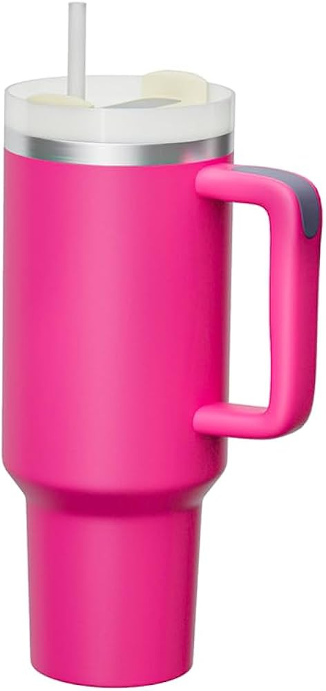 KISSKIND Tumbler With Handle 40 oz Travel Mug Straw Covers Cup with Lid Insulated Quencher Stainl... | Amazon (US)