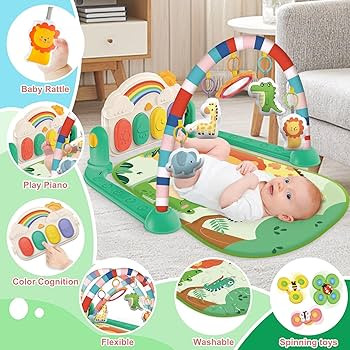 Baby Gyms Play Mats, Tummy Time Mat Toys, Infant Play Mat and Activity Gym, Baby Play Piano Gym M... | Amazon (US)