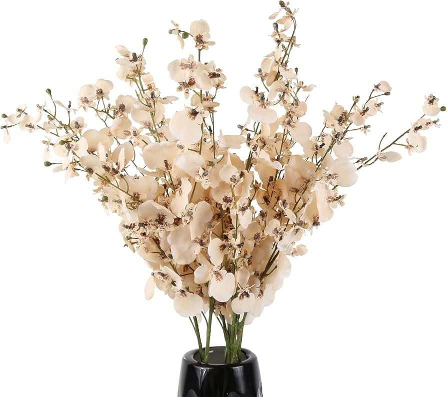 Orchids Artificial Flowers,10 PCS (Each 37'') Fake Orchid Artificial Orchids Long Stem Artificial... | Amazon (US)