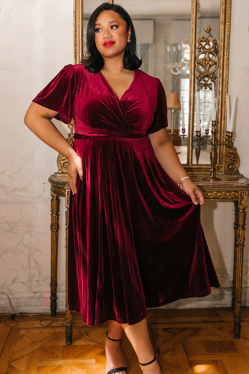 Aria Dress in Wine | Ivy City Co