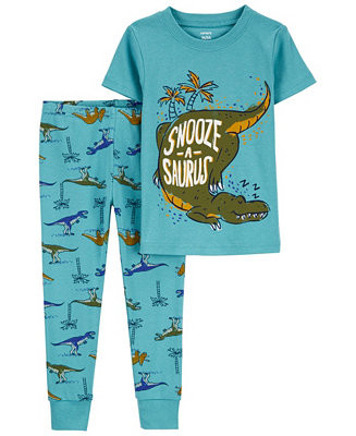 Toddler Boys 2 Piece Dinosaur 100% Snug Fit Cotton Pajamas | Macy's