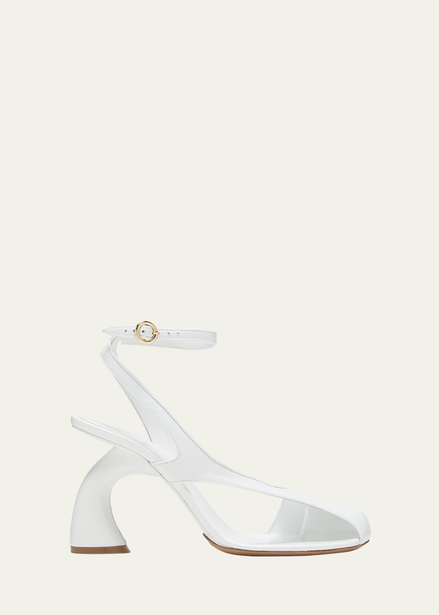 Dries Van Noten Asymmetrical Leather Ankle-Strap Sandals | Bergdorf Goodman