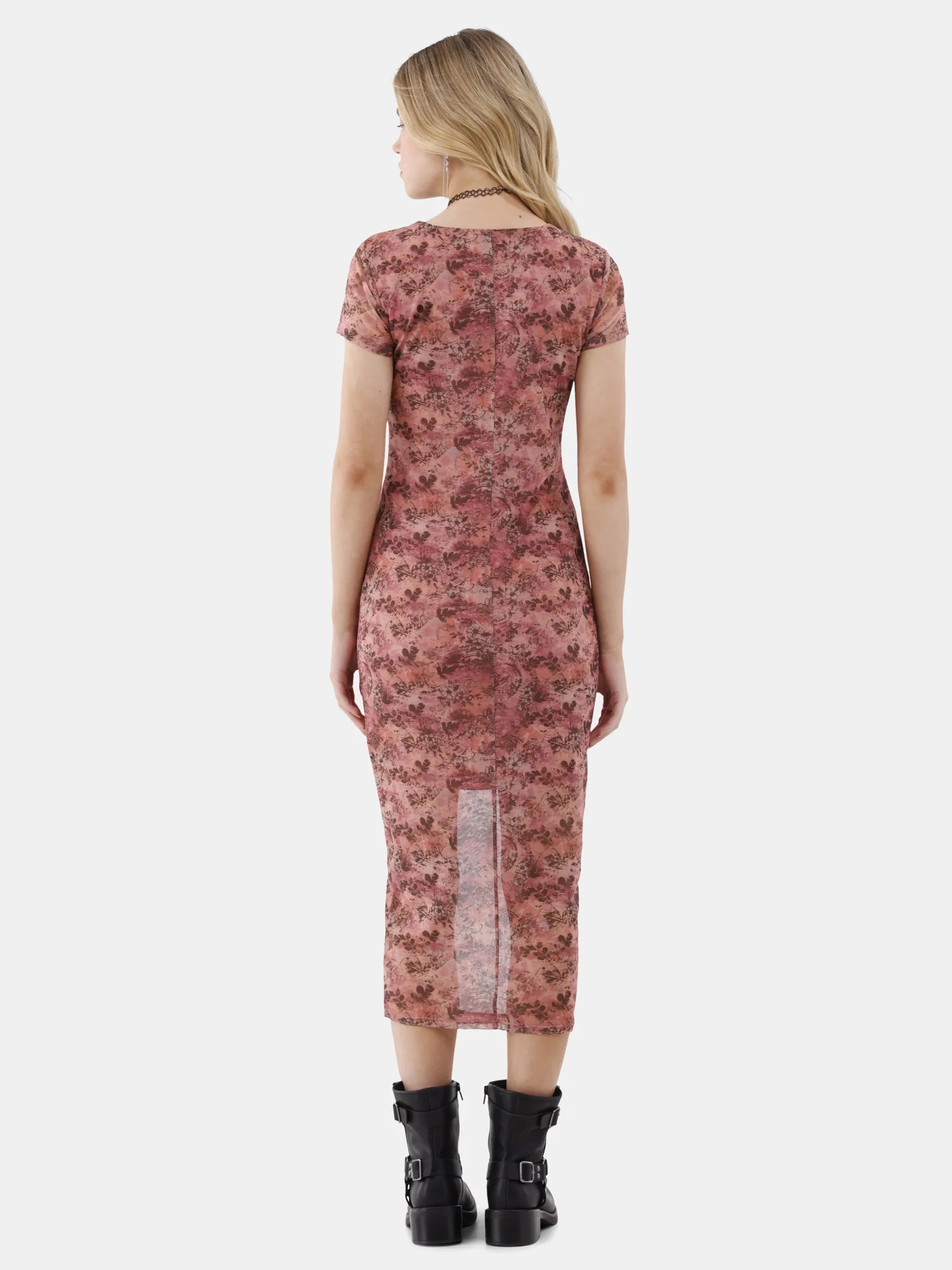 No Boundaries Mesh Maxi Dress, Women's and Women's Plus - Walmart.com | Walmart (US)