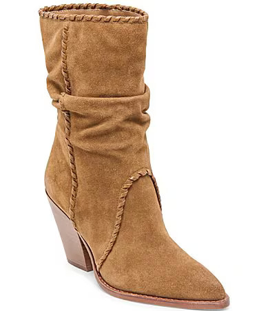 Dolce Vita Julith Suede Whipstitch Slouch Boots - 9.5 | Dillard's