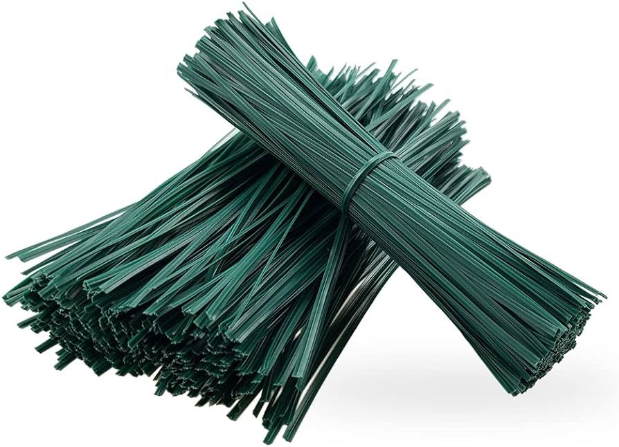 POYEE 6" 15cm Garden Twist Ties Plastic Garden Plant Support Cable Cord Ties (250, Green) | Amazon (US)