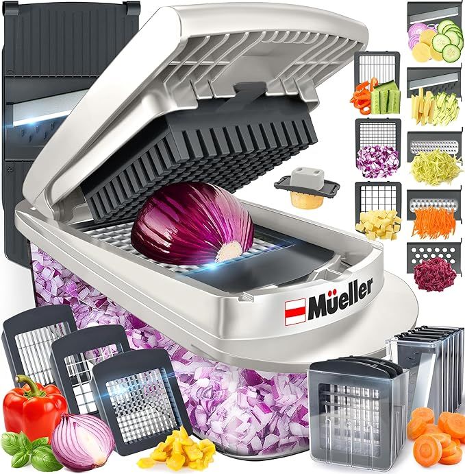 Mueller Pro-Series 10-in-1, 8 Blade Vegetable Chopper, Onion Mincer, Cutter, Dicer, Egg Slicer wi... | Amazon (US)