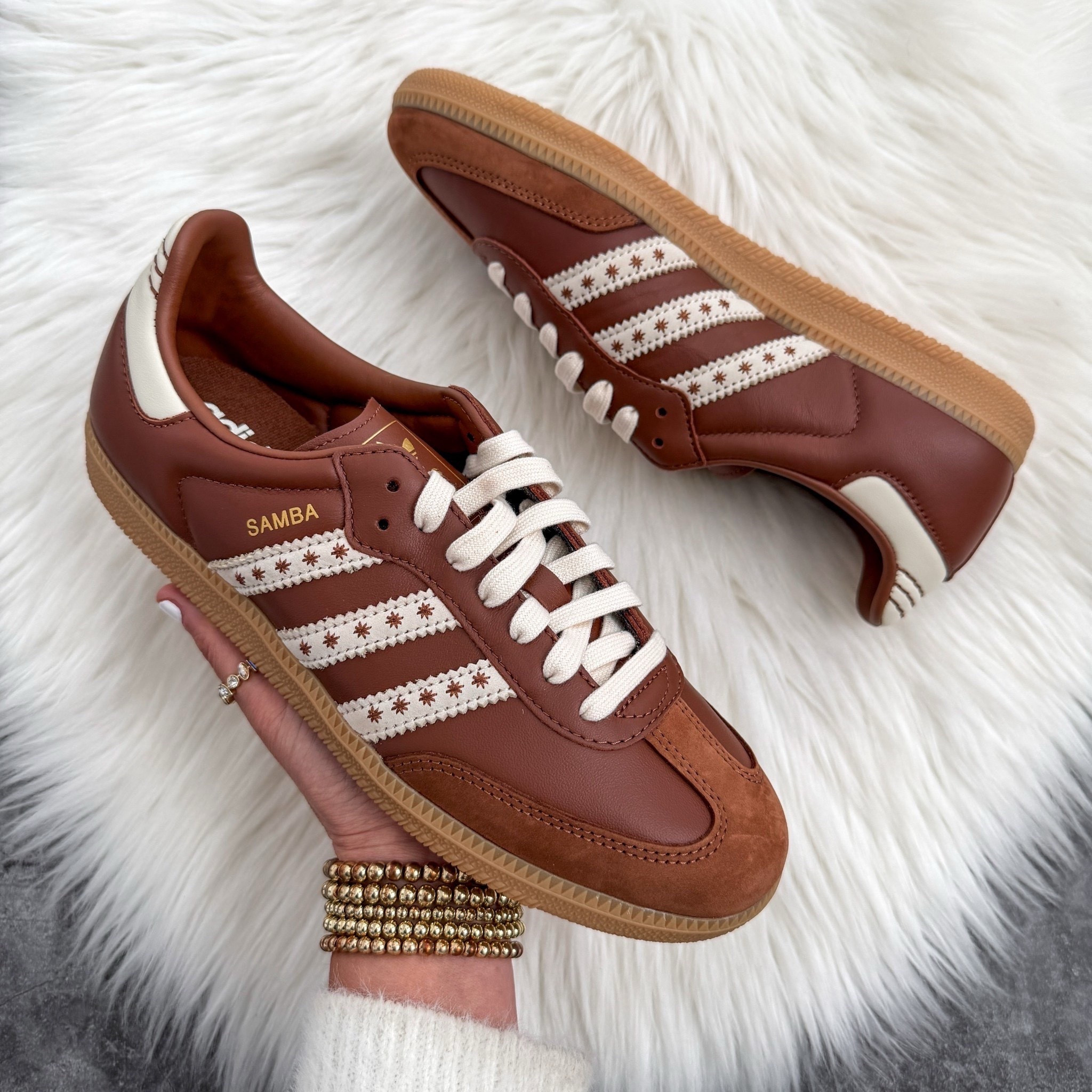 Adidas samba og brown sneakers runs true to size 