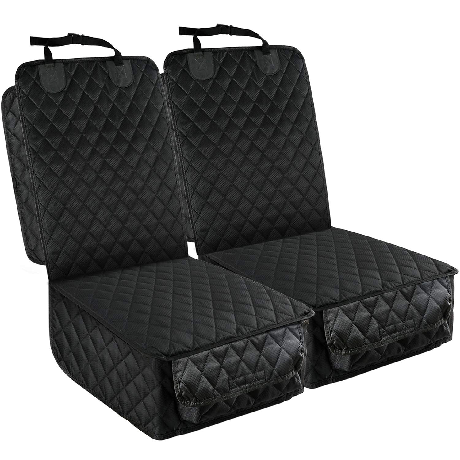 PETICON Front Seat Cover 2 Pack, Full Protection Dog Car Seat Cover with Side Flaps, Nonslip Scra... | Amazon (US)