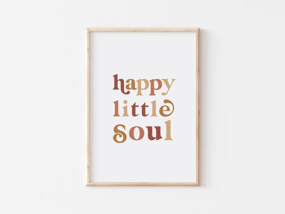Happy Little Soul Boho Nursery Prints Modern Nursery Art | Etsy | Etsy (US)
