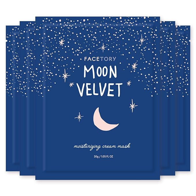 FACETORY Moon Velvet Moisturizing Cream with Jojoba Oil Sheet Mask - Moisturizing, Brightening, a... | Amazon (US)