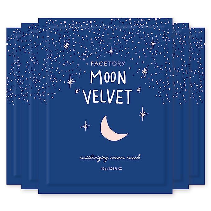 FACETORY Moon Velvet Moisturizing Cream with Jojoba Oil Sheet Mask - Moisturizing, Brightening, a... | Amazon (US)