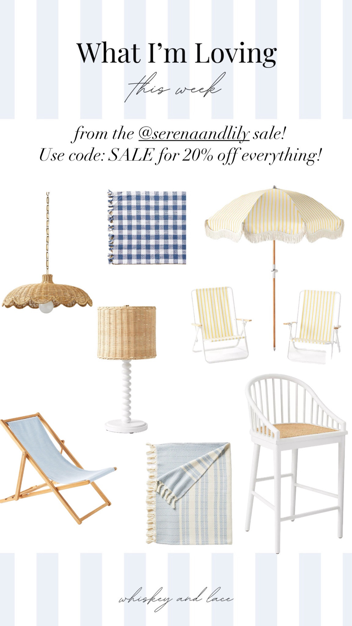 Some items in loving that are on clearance from Serena and Lily. Use code: SALE for an extra 20% off! 🤍

#LTKsalealert #LTKstyletip #LTKhome