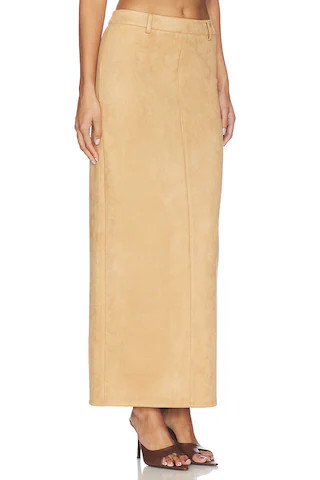 Bailey Faux Suede Skirt in Light Beige | Revolve Clothing (Global)