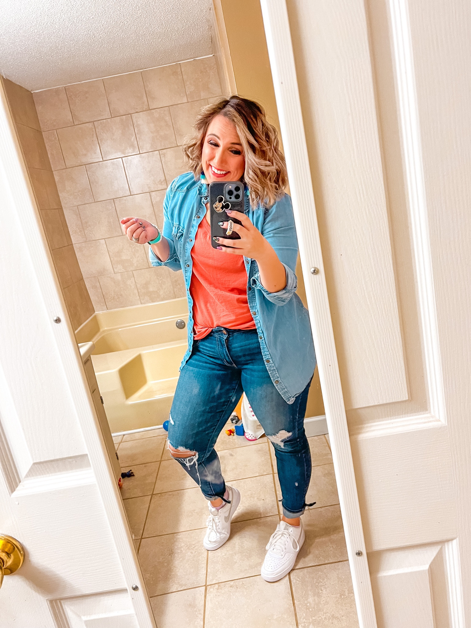 Football fall fit 🏈💙🧡

#LTKunder50 #LTKSeasonal #LTKcurves