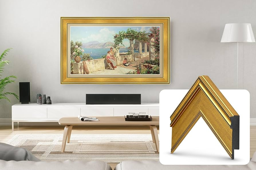 Frame My TV Deco TV Frames - Antique Gold Smart Frame Compatible ONLY with Samsung The Frame TV a... | Amazon (US)