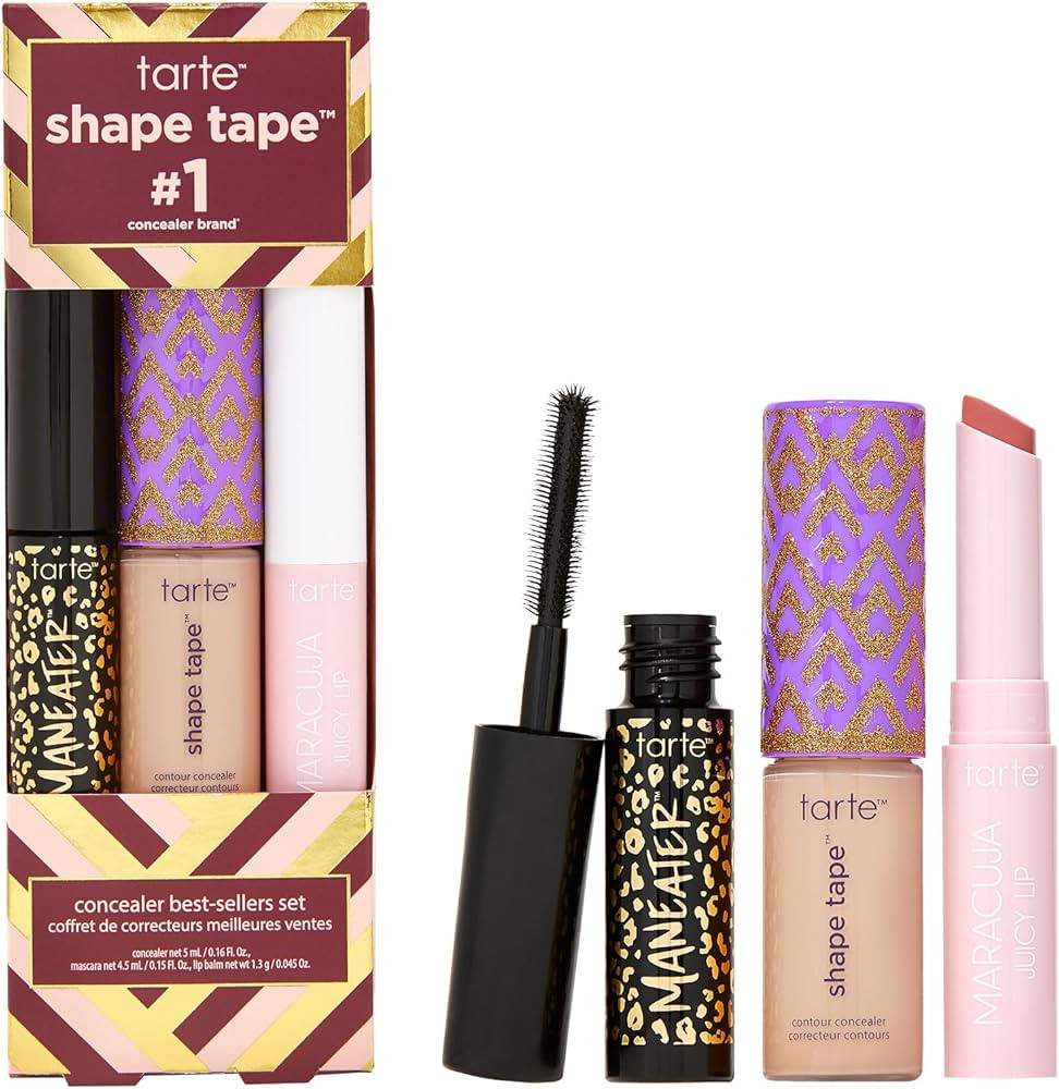 tarte shape tape best-sellers set – Shape Tape Concealer, Hydrating Lip Gloss Balm & Mascara fo... | Amazon (US)