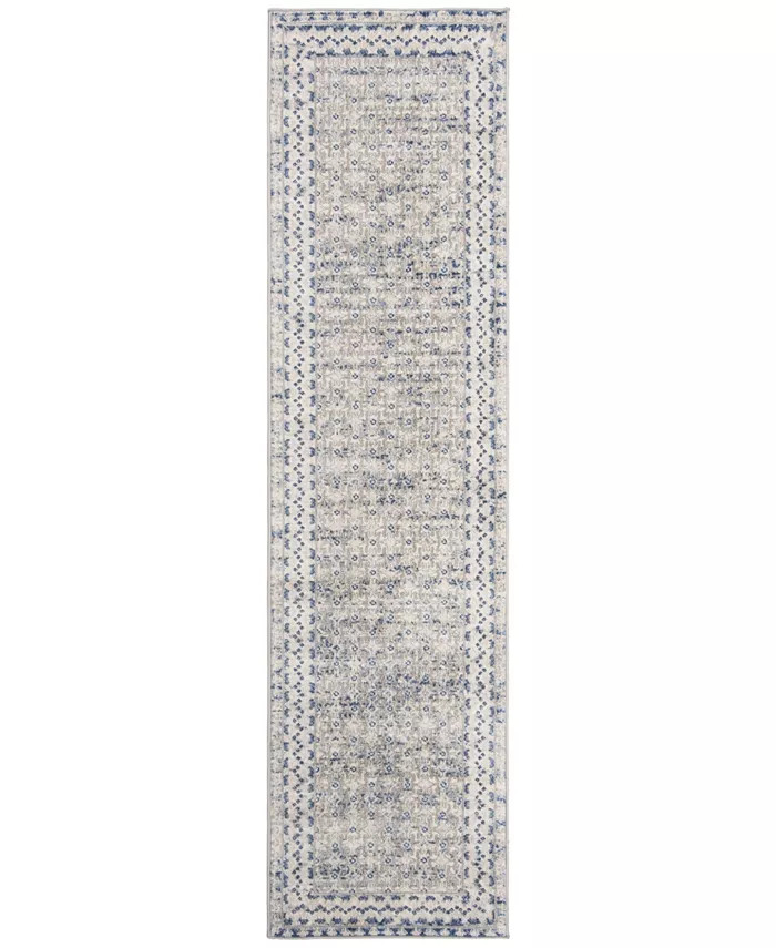 Safavieh Brentwood Light Grey and Blue 2' x 8' Runner Area Rug - Macy's | Macys (US)