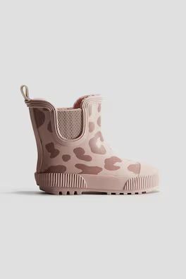 Rubber Boots - No heel - Light beige/floral - Kids | H&M US | H&M (US + CA)