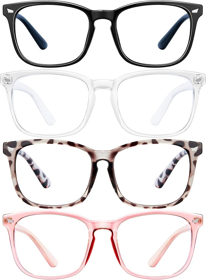 Blue Light Blocking Glasses - Women/Men 4Pack Computer Reading Gaming Anti Eyestrain Blue Light G... | Amazon (US)