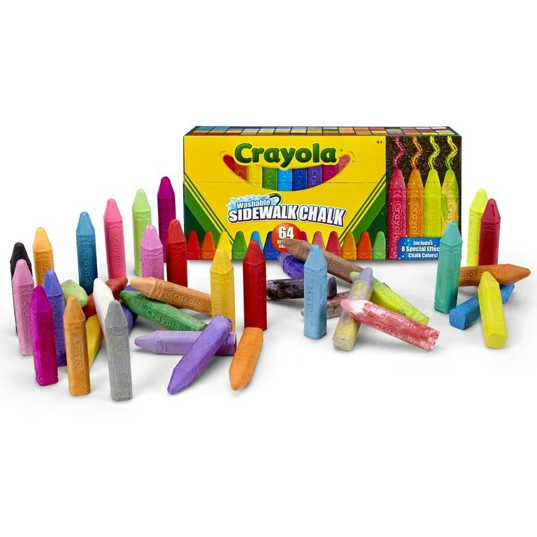 Crayola Ultimate Washable Sidewalk Chalk, 64 Count | Walmart (US)