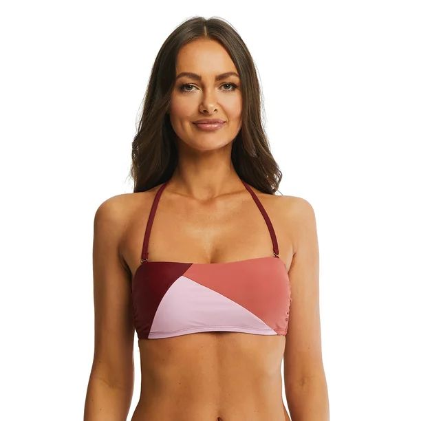 Time and Tru Women's Color Block Bandeau Bikini Top - Walmart.com | Walmart (US)